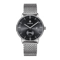 WWOOR 8808W Watches Men Fashion Quartz Waterproof Sports Watch For Man Gift Clock Black Steel Mesh Casual Date Wrist Watch